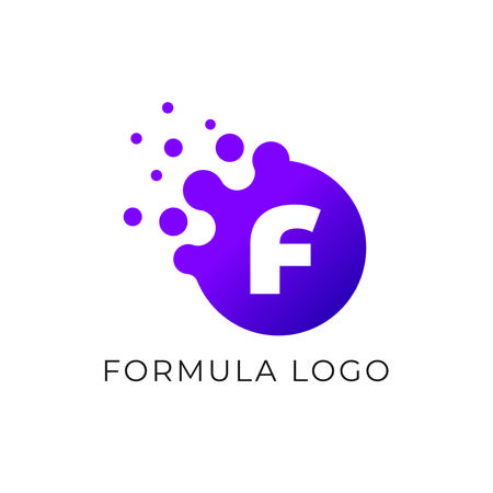 Molecular Lab Logo Template. Skeletal Molecular Structure Vector Design. Laboratory Flask Illustrationのイラスト素材