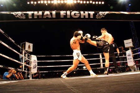 Muay Thai, Thai Fight super fights  in Ayutthaya のeditorial素材