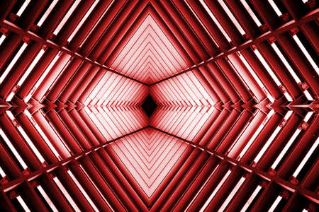 metal structure similar to spaceship interiorの写真素材