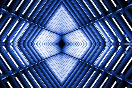 metal structure similar to spaceship interiorの写真素材