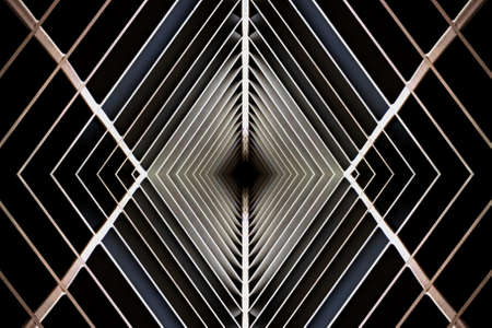 metal structure similar to spaceship interiorの写真素材