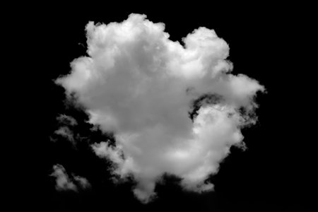 beautiful shape nature white cloud in black backgarond, nature and background concept.