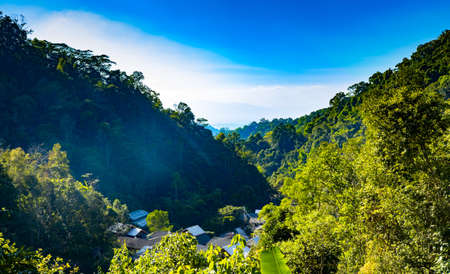 village in the mountainの写真素材