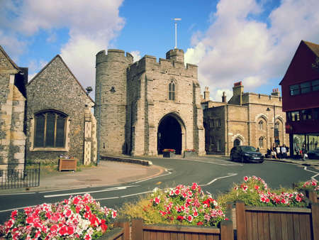 West gate of Canterbury, UKの素材