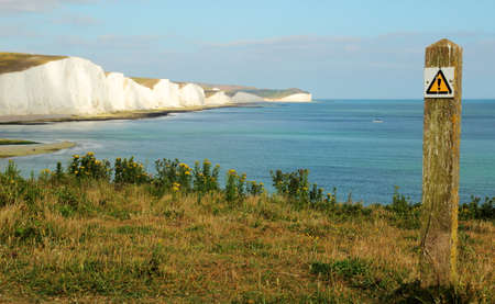 Seven Sisters cliffs in Englandの写真素材