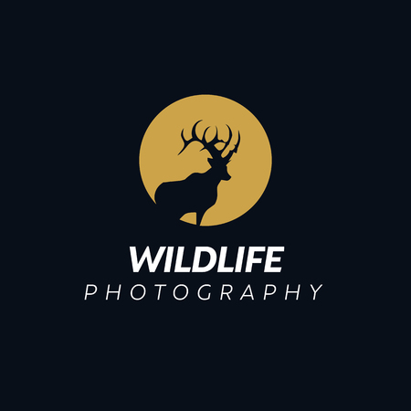 Deer Logo Design Inspiration, Vector illustrationのイラスト素材