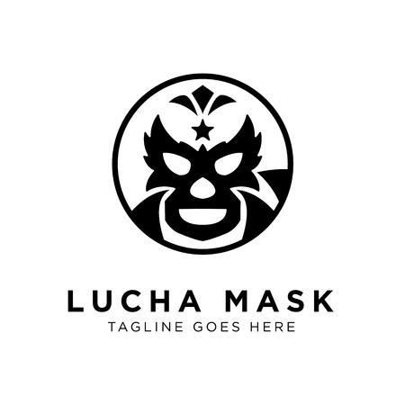 Lucha Mask Logo concept. Creative Minimal design template. Symbol for Corporate Business Identity. Creative Vector elementのイラスト素材
