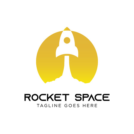 Rocket Logo concept. Creative Minimal design template. Symbol for Corporate Business Identity. Creative Vector elementのイラスト素材