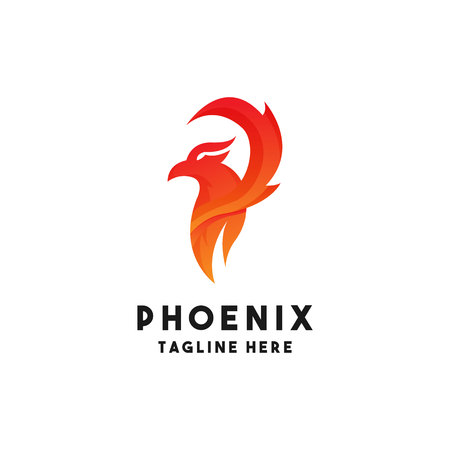 Phoenix Logo Design Inspiration, Vector Illustrationのイラスト素材