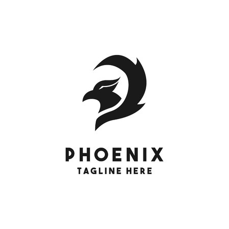 Phoenix Logo Design Inspiration, Vector Illustrationのイラスト素材