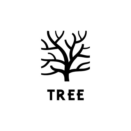 Tree Trunk Logo Design Inspirationのイラスト素材