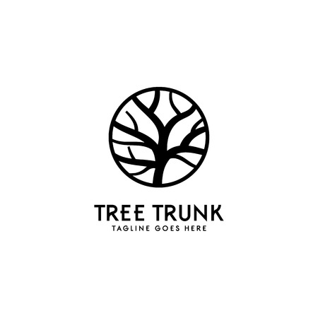 Tree Trunk Logo Design Inspirationのイラスト素材