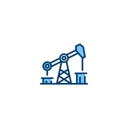 Oil Pump filled line icon. linear style sign for mobile concept and web design. Outline vector icon. Symbol,  illustration. Vector graphicのイラスト素材