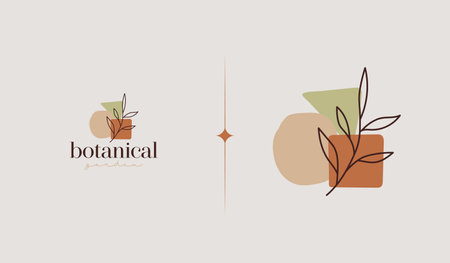 Leaf Flower Tree monoline. Universal creative premium symbol. Vector sign icon logo template. Vector illustrationのイラスト素材