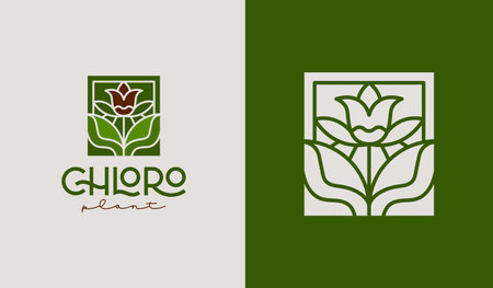 Leaf Flower Plant Template. Universal creative premium symbol. Vector illustration. Creative Minimal design template. Symbol for Corporate Business Identityのイラスト素材