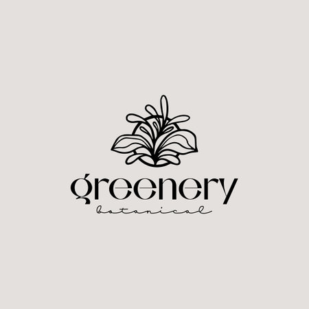 Leaf Flower Plant Logo Template. Universal creative premium symbol. Vector illustration. Creative Minimal design template. Symbol for Corporate Business Identityのイラスト素材