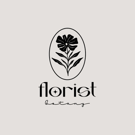 Leaf Flower Plant Logo Template. Universal creative premium symbol. Vector illustration. Creative Minimal design template. Symbol for Corporate Business Identityのイラスト素材