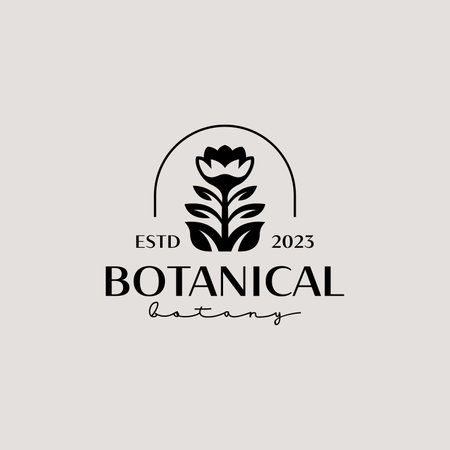 Leaf Flower Plant Logo Template. Universal creative premium symbol. Vector illustration. Creative Minimal design template. Symbol for Corporate Business Identityのイラスト素材