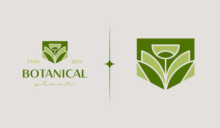 Leaf Flower Tree monoline. Universal creative premium symbol. Vector sign icon logo template. Vector illustrationのイラスト素材