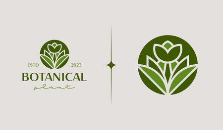 Leaf Flower Tree monoline. Universal creative premium symbol. Vector sign icon logo template. Vector illustrationのイラスト素材