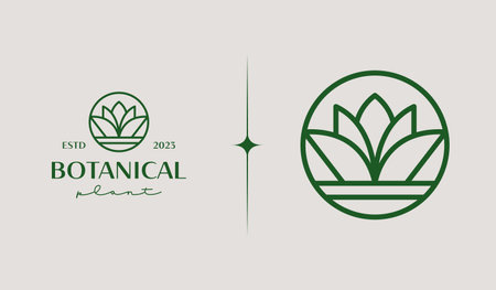 Leaf Flower Tree monoline. Universal creative premium symbol. Vector sign icon logo template. Vector illustrationのイラスト素材