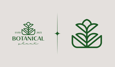 Leaf Flower Tree monoline. Universal creative premium symbol. Vector sign icon logo template. Vector illustrationのイラスト素材