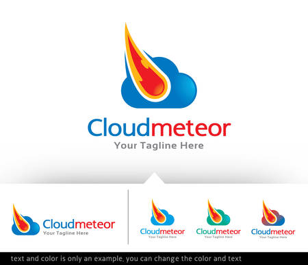 Cloud Meteor Logo Template Design vectorのイラスト素材