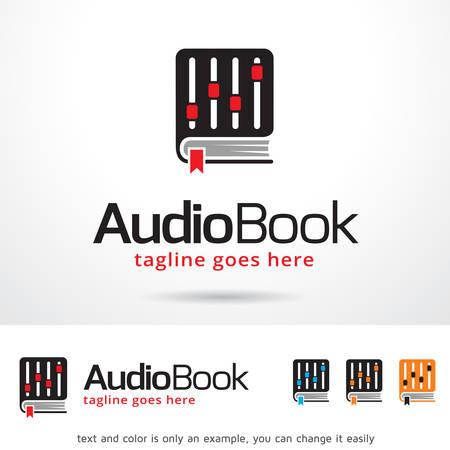 Audio Book Logo Template Design Vectorのイラスト素材