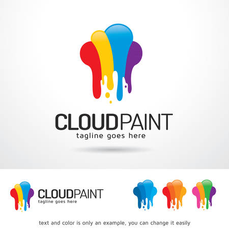 Cloud Paint Template Design Vectorのイラスト素材