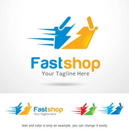Fast Shop Logo Template Design Vectorのイラスト素材