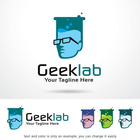 Geek Lab Logo Template Design Vectorのイラスト素材