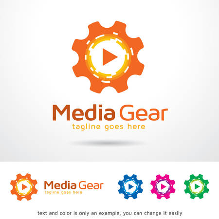 Media Gear  Template Design Vectorのイラスト素材