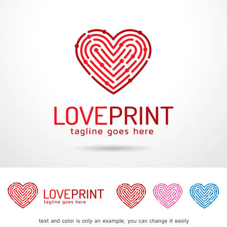 Love Print Logo Template Design Vectorのイラスト素材