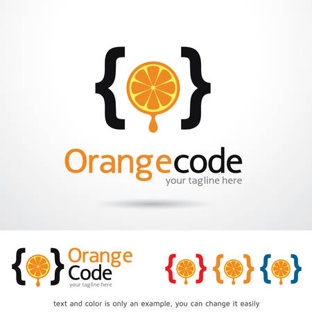 Orange Code  Template Design Vectorのイラスト素材
