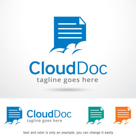 Cloud Document Template Designのイラスト素材