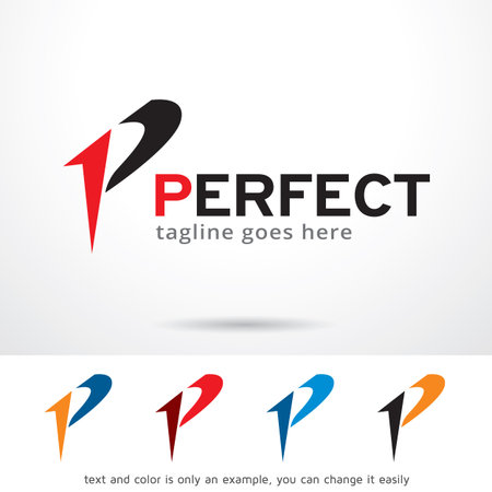 Letter P Perfect Logo Template Design Vectorのイラスト素材