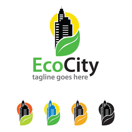 Eco City Logo Template Design Vectorのイラスト素材