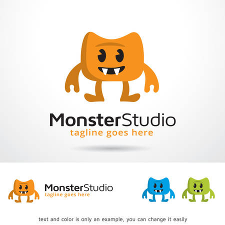 Monster Studio Logo Template Design Vectorのイラスト素材