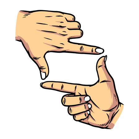 square frame by handのイラスト素材