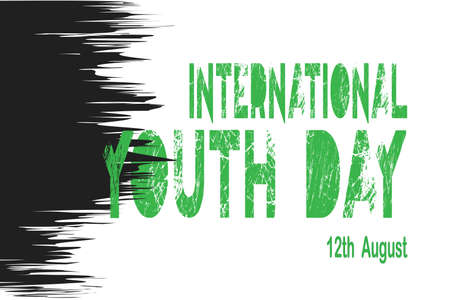 International Youth Day, celebration on 12 August. Vector.のイラスト素材