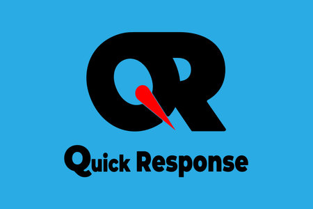 Letter Q and R Logo with Letter Quick Response. Usable for Medical Company, Public Healthcare.