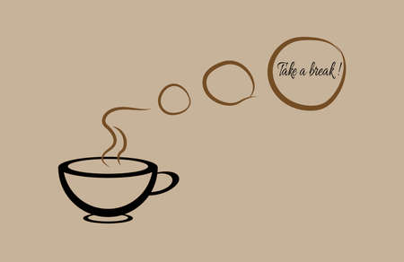 Take a break vector Coffee Poster.のイラスト素材