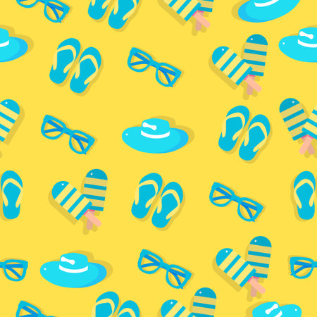 summer seamless pattern design vector