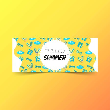 design of summer banner vectorのイラスト素材