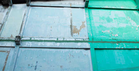 blue and green wall scratchの写真素材