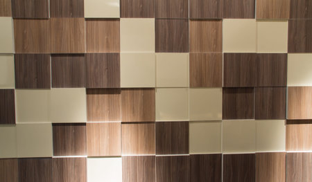 wall wood background lighting in the room