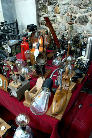 antiques and Filament tungsten lamps. Edison's bulb. Filament filatの写真素材