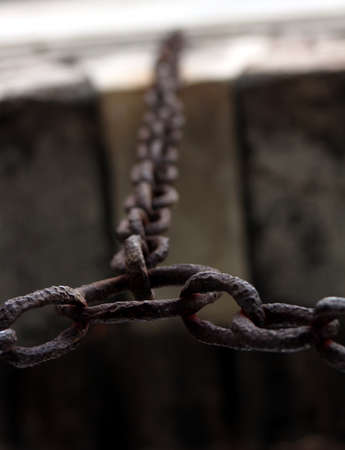 Rusty Steel Chain Detailの写真素材