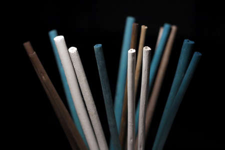 Colorful decorative wooden chopsticksの写真素材