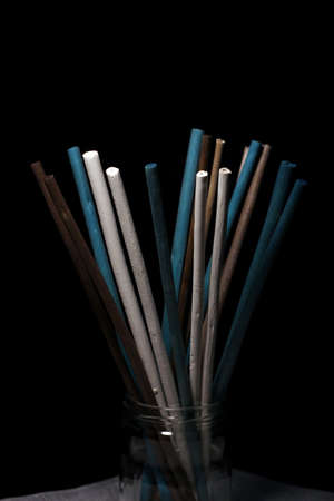 Colorful decorative wooden chopsticksの写真素材